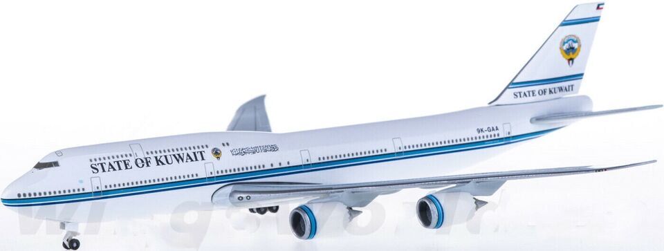 1:500 Hogan STATE OF KUWAIT BOEING 747-8 Passenger Aircraft Diecast Plane Model
