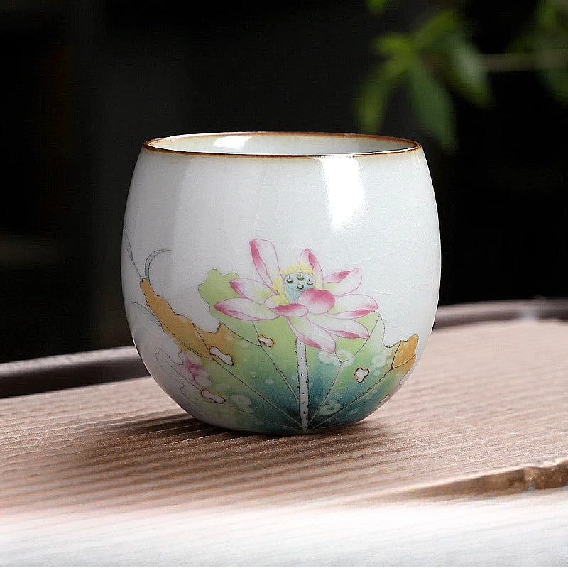 110ml Chinese Ceramics Ru Kiln Teacup Master's Cup Tea Bowl Tea Tasting Cup