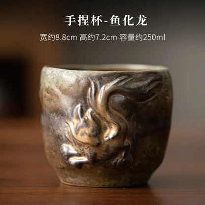 Kiln Change Coarse Pottery Handmade Beauty Tea Cup Ceramic Tea Accessories