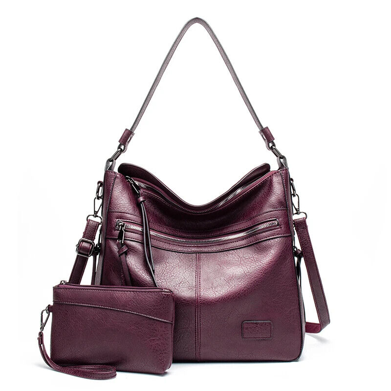 Winter Women Handbags Shoulder Bags Travel Weekend Leather Bag with Purse