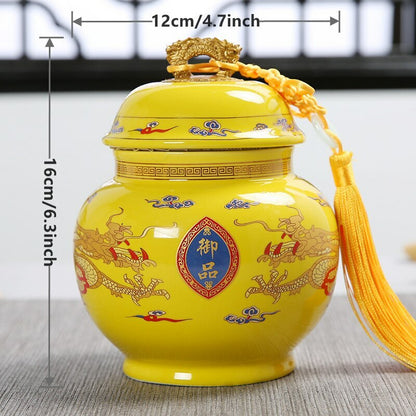16cm Ceramic Tea Jar Spice Jar Home Decor Porcelain Tea Box Room Decoration