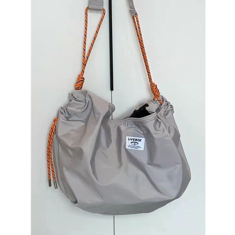 Nylon Big Tote Bag Lightweight Large Handbag Shopping Crossbody Purse 50*12*26CM