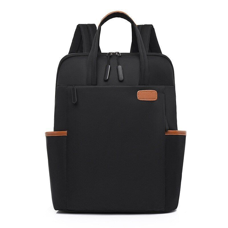 Laptop Backpack Teenagers Waterproof Travel Bags Student Black 37*29*12CM Oxford