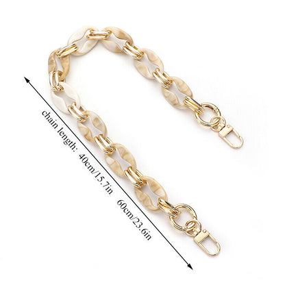 Shoulder Strap Detachable Replacement Bag Fish Bone Acrylic Resin Handbag Chain