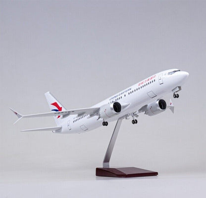 47CM CHINA EASTERN BOEING 737 MAX Airplane Led Sound-controll Light Resin Model
