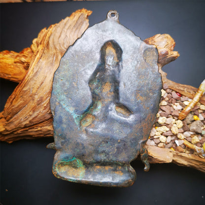 Acient Tibetan Buddhist Statue Troma Nagmo krodikali Black Wrathful