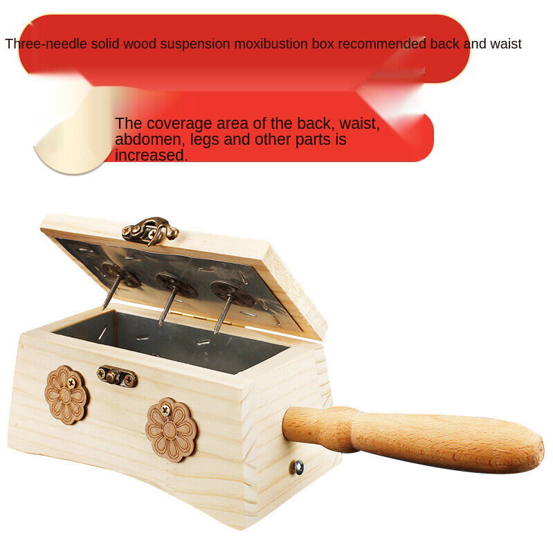 Wooden Moxibustion Box Portable Moxa Column Wormwood Fumigation Massage Tool 艾灸