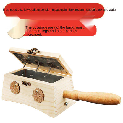 Wooden Moxibustion Box Portable Moxa Column Wormwood Fumigation Massage Tool 艾灸