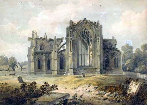 Dream-art Oil painting Hugh+William+Williams-A+Ruined+Abbey building landscape