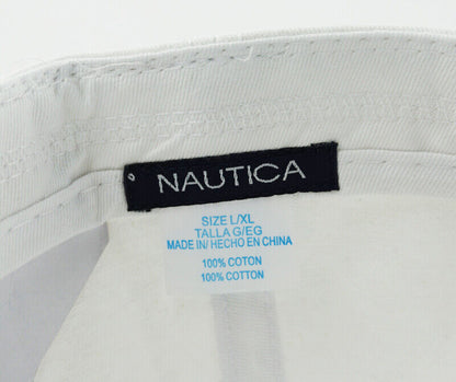 Nautica Hat Golf Ball Baseball Cap Adjustable Men's Unisex White 100% Cotton