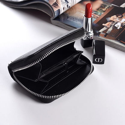 Coin Bag Zipper Mini Wallets Purse Thin Wallet Unisex Synthetic Leather 8*2*10CM