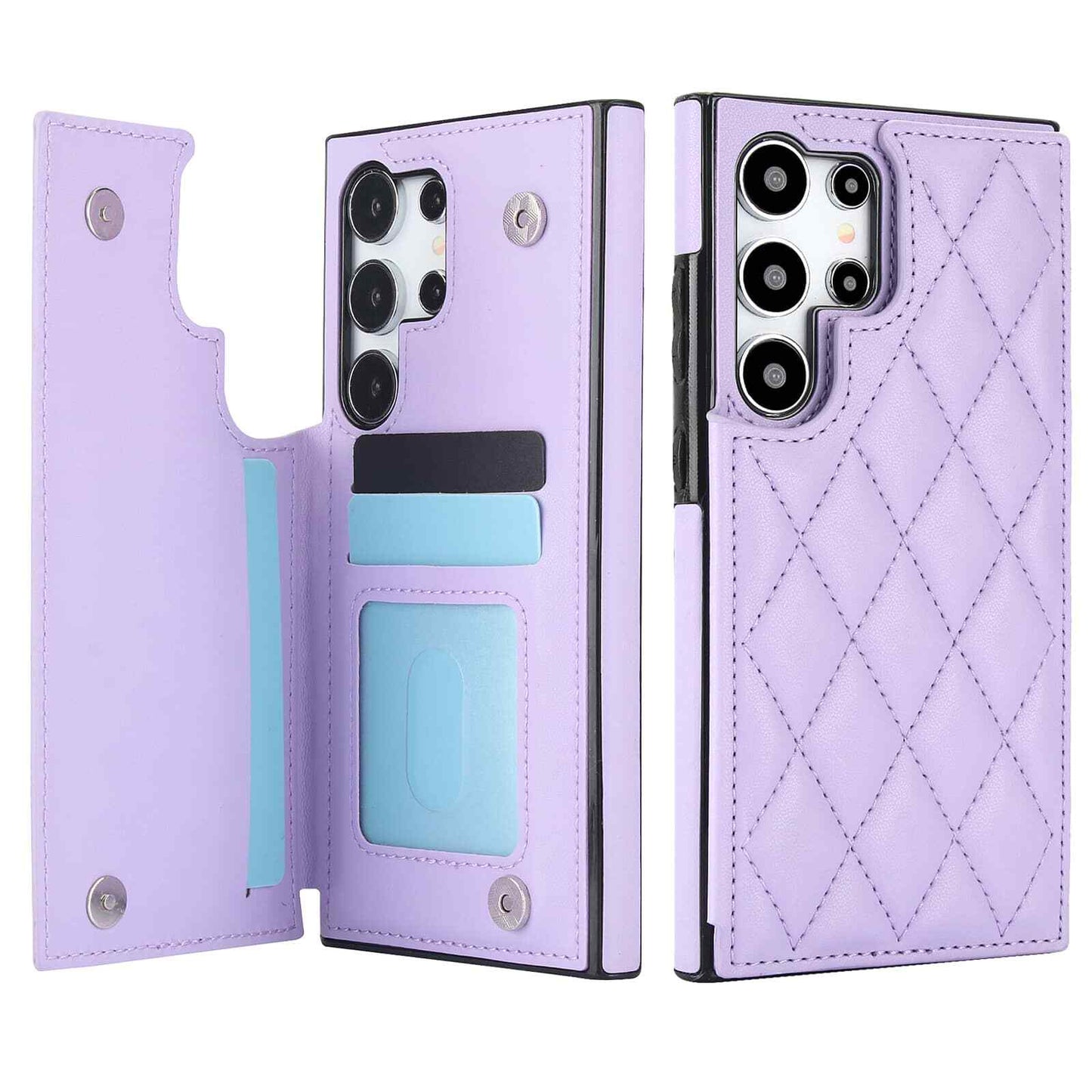 For Samsung Galaxy S25 S24 S23 S22 S21 S20 Ultra Case, Flip Folio Leather Wallet