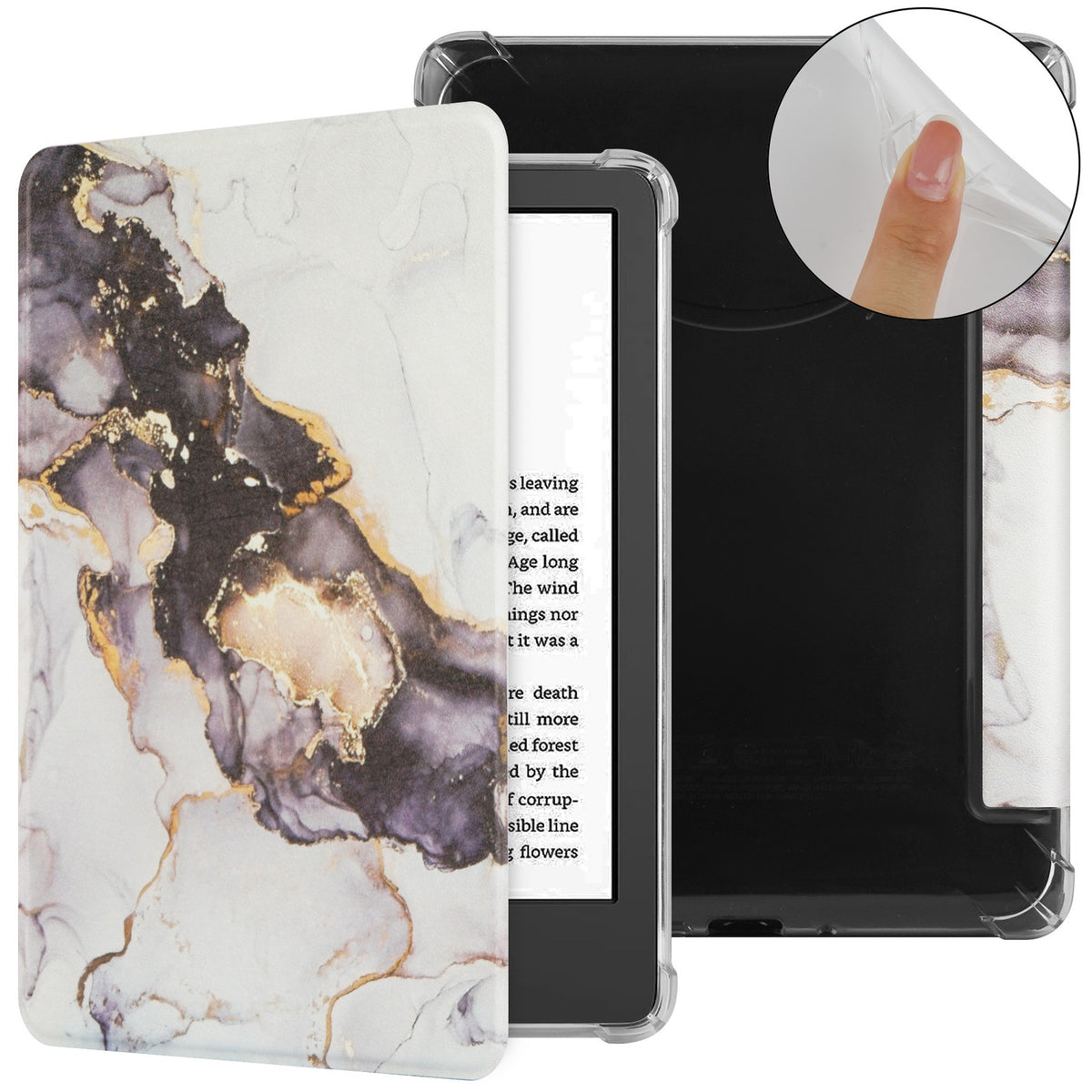 Case for 7''/6.8 Kindle Paperwhite 12th/11th Clear Soft Flexible TPU Back Cover