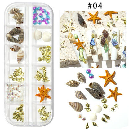 Nail Art Decor 3D Irregular Abalone Natural Sea Shell Stones DIY Accessory 1 Box