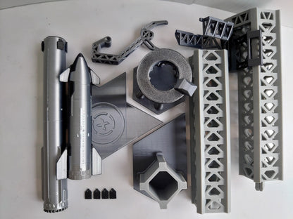 1:400 SpaceX Starship Super Heavy Booster Rocket Model Set with Tower Starbase