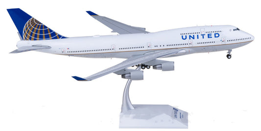 1:200 JC Wings United Airlines Boeing 747-400 Passenger Airplane Diecast Model