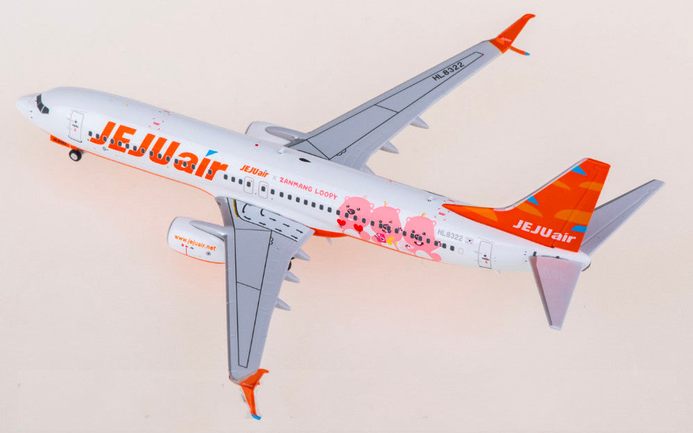 1:400 AeroPolaris Jeju Air Boeing 737-800 HL8322 Airplane Diecast Model