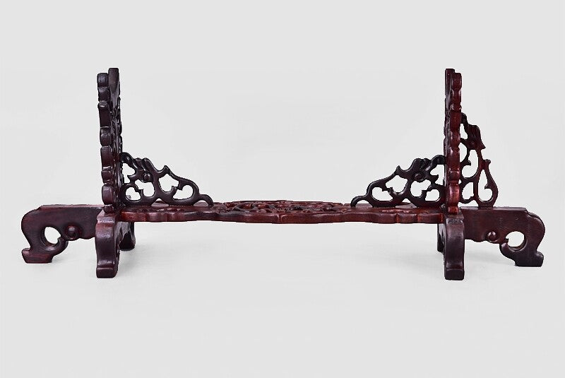 Vintage Rosewood Samurai Sword Knife Dagger Gun Display Rack Holder Stand Base