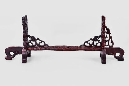Vintage Rosewood Samurai Sword Knife Dagger Gun Display Rack Holder Stand Base