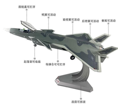 1:32 70CM China J-20 Stealth Fighter Aeroplane Diecast Military Aircraft Model