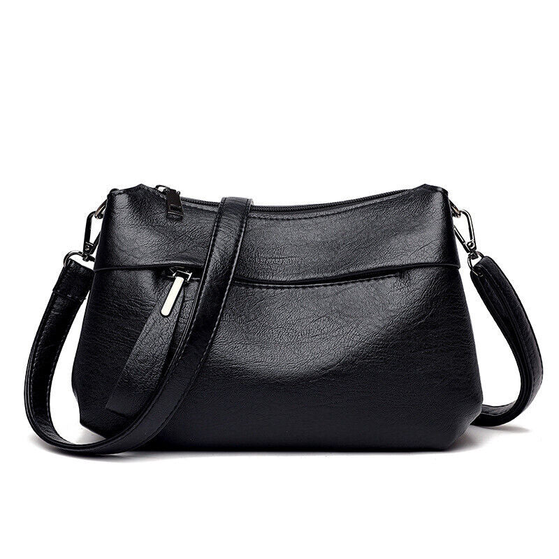 Women's Leather Shoulder Crossbody Bag Lady Satchel Tote Bag Messenger Large