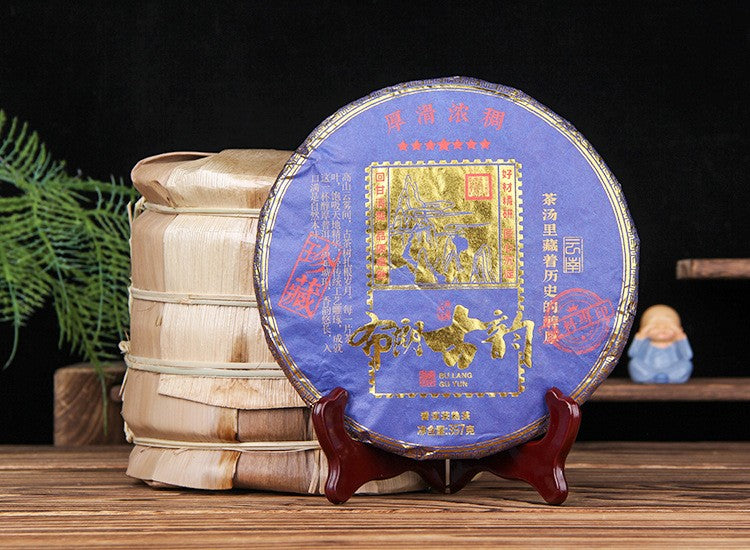 357g Ripe Pu'er Tea Cake Yunnan Bulang Ancient Tree Mellow Compressed Leaf Tea