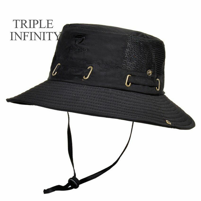 Summer Bucket Hat Mesh Breathable Outdoor Fishing Mountaineering Hiking Foldable