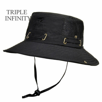 Summer Bucket Hat Mesh Breathable Outdoor Fishing Mountaineering Hiking Foldable