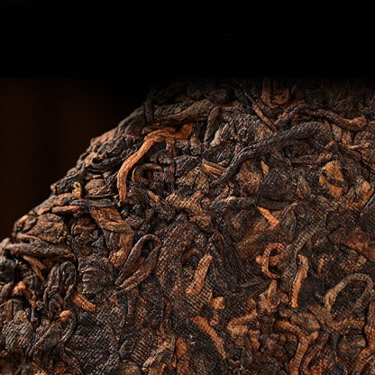 Natural 357g Yunnan Old Pu-Erh Cooked Tea Cake Big Tree Golden Bud Black Tea