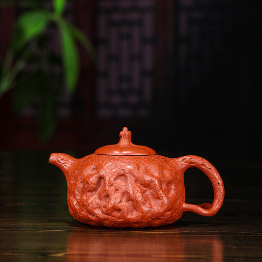 China Yixing Zisha Pottery Clovershrub Clay Handmade 250cc Malleolar StriaTeapot