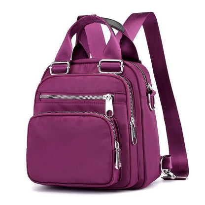 Women Nylon Backpack Waterproof Shoulder Bag Cartoon Print Rucksack Mini Casual