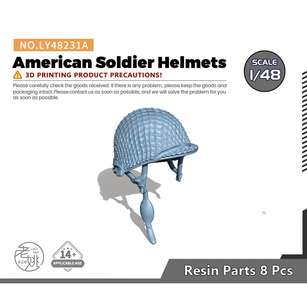 Yao's Studio LY48231A 1/48 Model Upgrade Parts American Soldier Helmets Type1