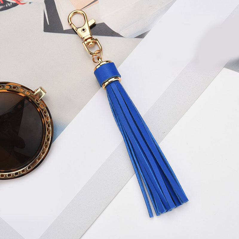 PU Leather Tassel Key Chain Handbag Bag Purse Accessories Pendant Keyring Gift