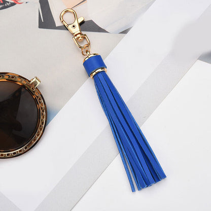 PU Leather Tassel Key Chain Handbag Bag Purse Accessories Pendant Keyring Gift