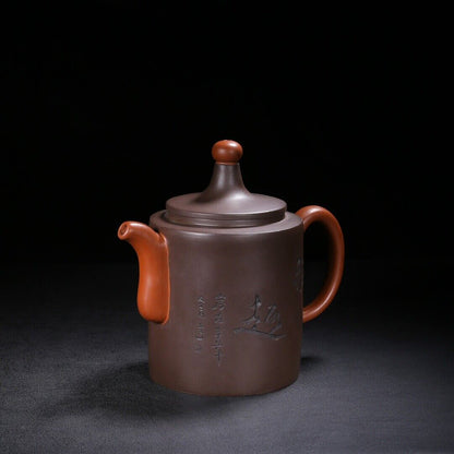 Chinese Yixing Zisha Clay Handmade Exquisite Teapot （鸿运当头 底款：曼希陶艺）