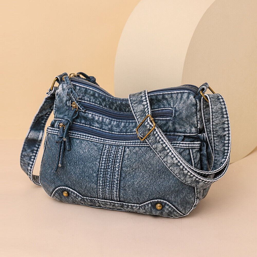 Women Soft Washed Leather Purses Satchel Handbags Shoulder Tote Bag MessengerBag