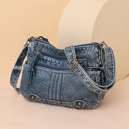 Women Soft Washed Leather Purses Satchel Handbags Shoulder Tote Bag MessengerBag