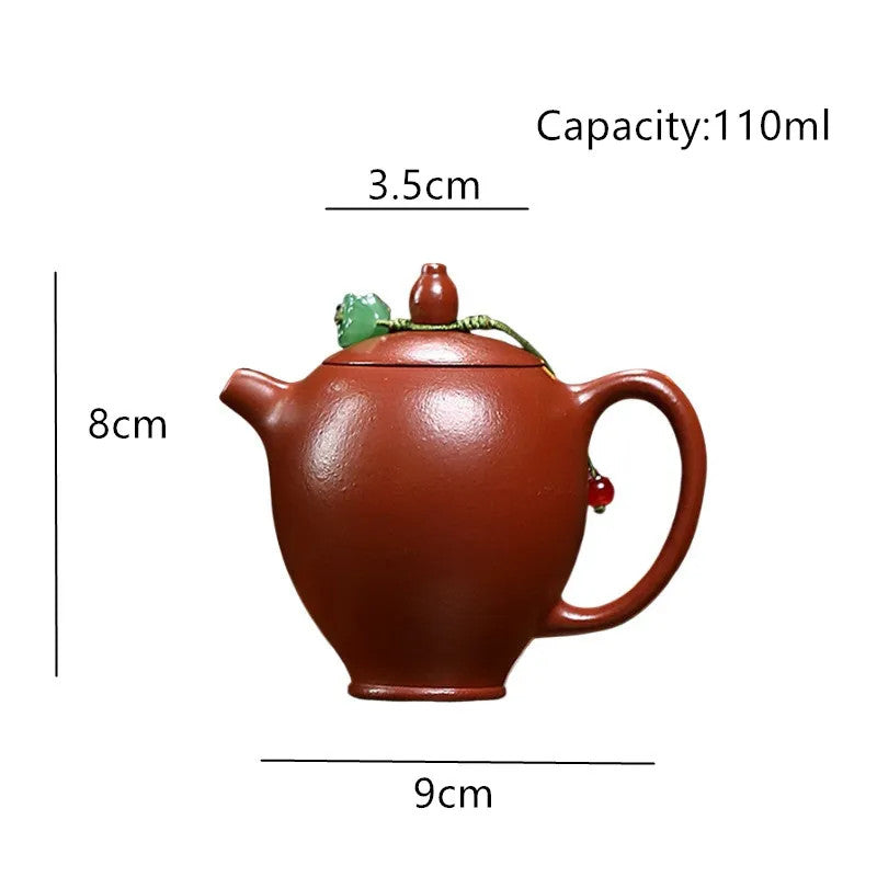 110ml Chinese Yixing Tea Infuser Kettle Handmade Zisha Tea Set
