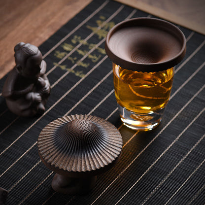Chinese Ceramic Tea Strainer Crude Pottery Tea Filter Stainer Tea Accessories