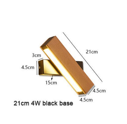 LED Wall Lamp Wooden Nordic Modern Adjustable Lighting Bar Restaurant Decoration
