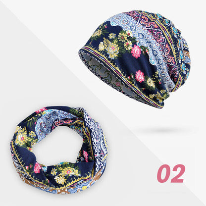 Women Floral Baggy Slouchy Beanie Hat Headwear Scarf Snood Hat Cancer Chemo Caps