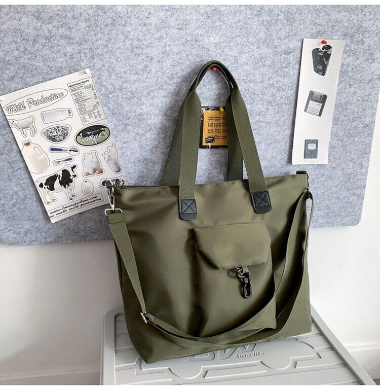 Nylon Bag Women Men Tote Shoulder Bag Handbag Casual Travel Fashion Waterproof
