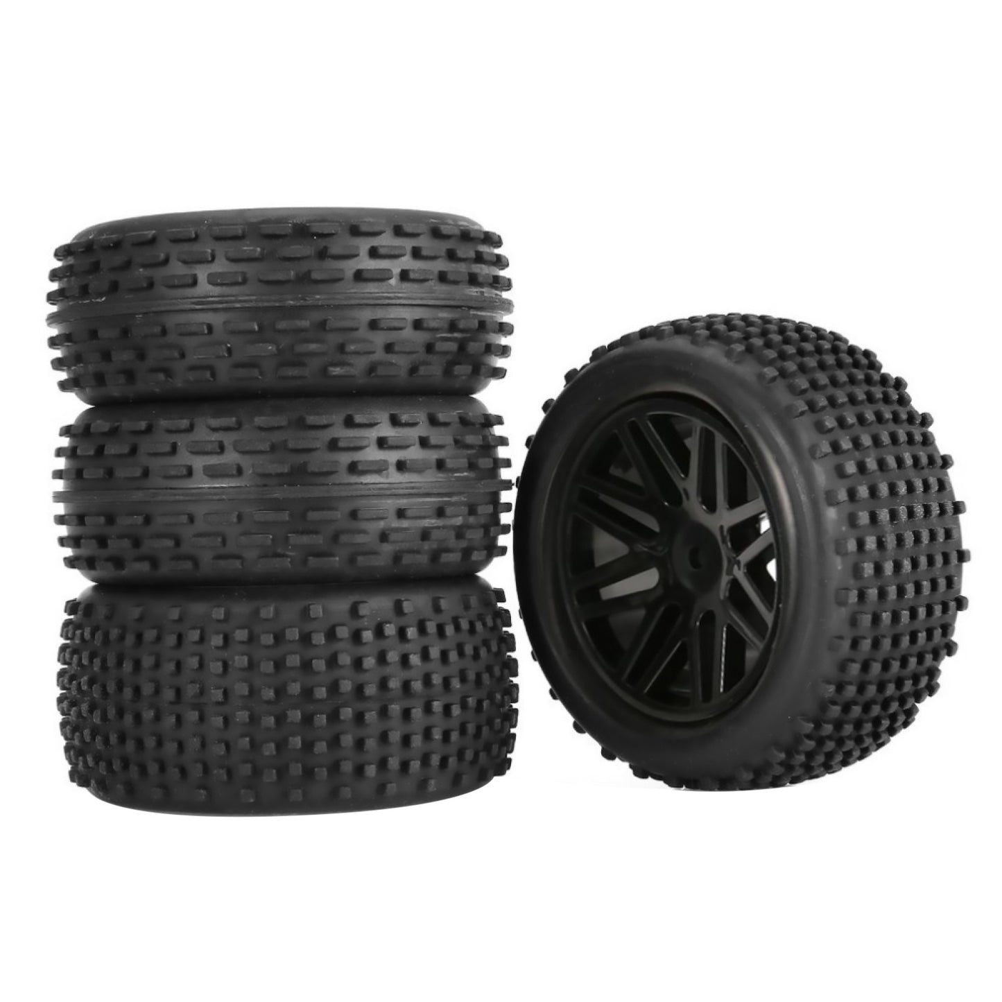 4Pcs Rubber Wheel Tires Wheel Hub For Wltoys 1/10 1/12 1/14 104001 124019 RC Car