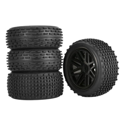 4Pcs Rubber Wheel Tires Wheel Hub For Wltoys 1/10 1/12 1/14 104001 124019 RC Car