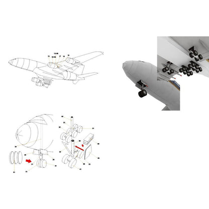 1/300 A380 Qantas Airways Civil Airliner Paper Model Unassembled Aircraft DIY e