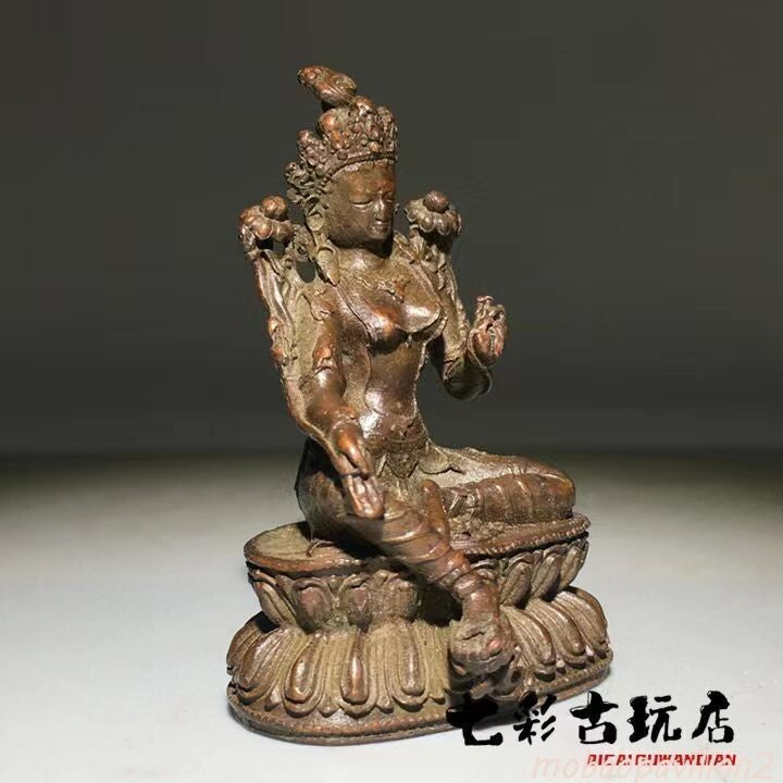 Vintage Chinese Tibetan Copper Bronze Buddha Tara