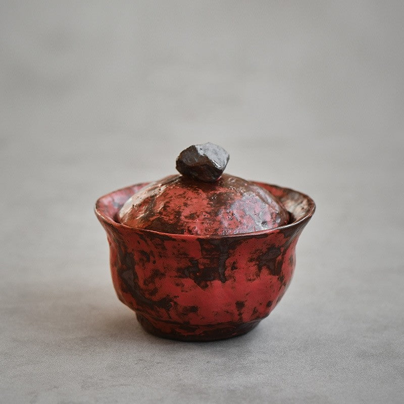 Ceramic Gaiwan Tureen Crude Pottery Japanese Style Bowl With Lid For Tea China