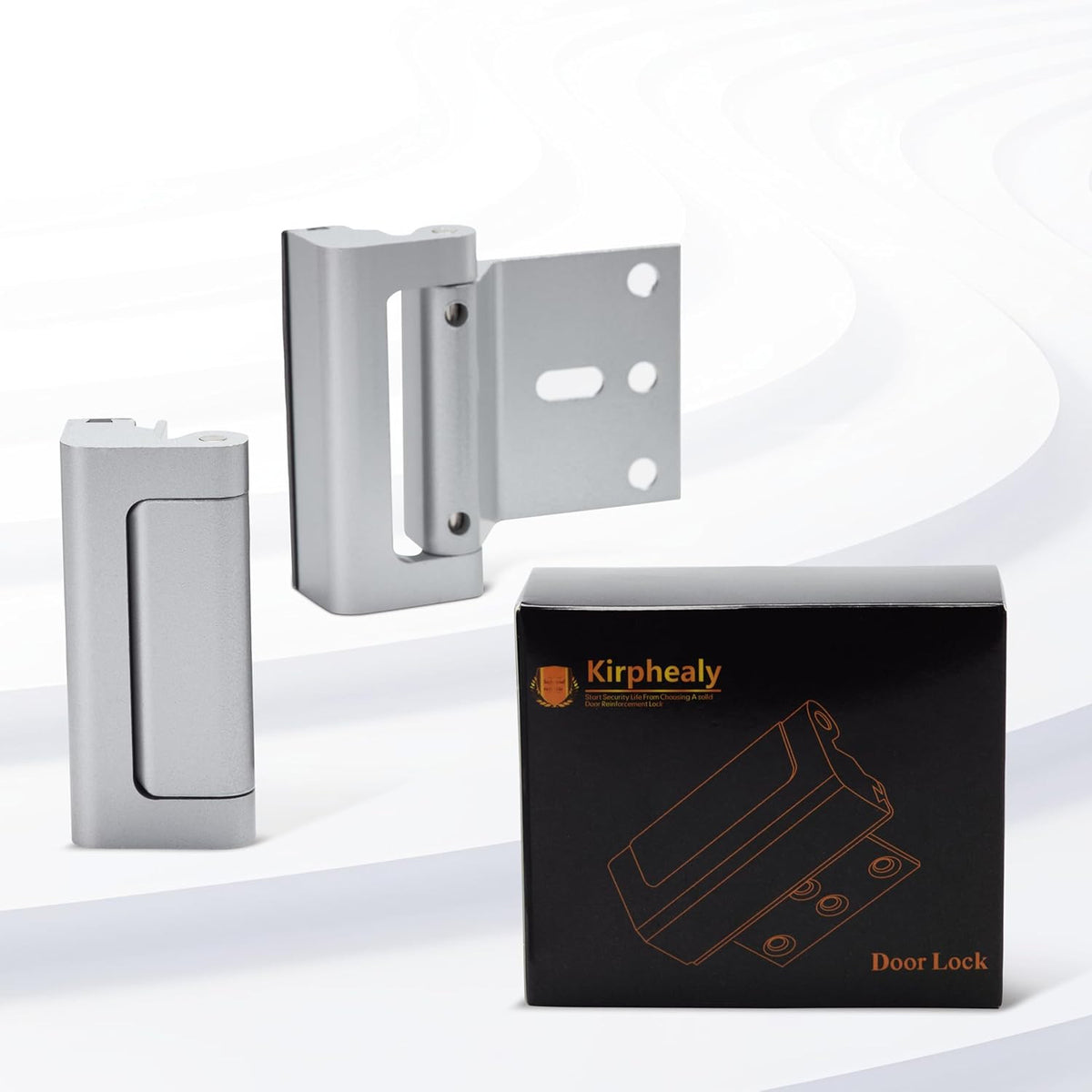 Home Security Door Lock, 2 Pack Door Reinforcement Locks for Front Door, Upgrade