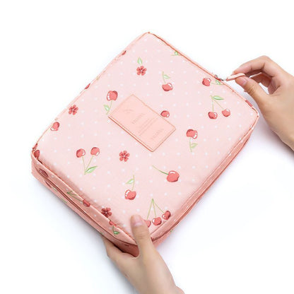 Cosmetic Bag Waterproof Zipper Makeup Purse Multifunction Organizer Traveling