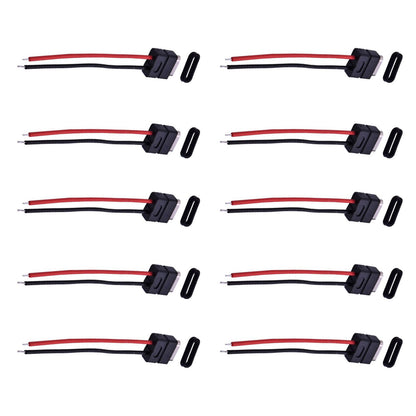 10PCS USB 2.0 Type-C Connector Welding Wire Waterproof Female Socket Charging